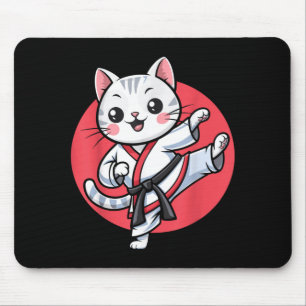 Japanese Cat Karate Kawaii jiu Jitsu Women Girls Mouse Mat