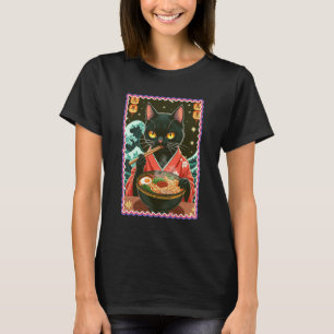 Japanese Cat Ramen Wave of Greatness Vintage Art T-Shirt