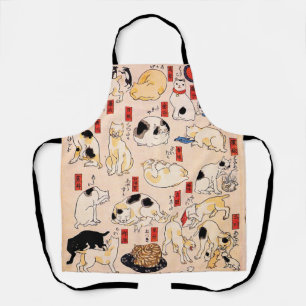 Japanese Cats by Utagawa Kuniyoshi  Apron