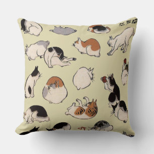 Japanese Cats (Colour Chengeable ) Cushion