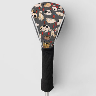 Japanese Cats Ukiyo-e Art Funny Golf Head Cover