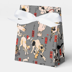 japanese cats Ukiyo-e Funny kitty Favour Box