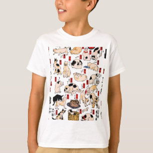 japanese cats Ukiyo-e Funny kitty T-Shirt