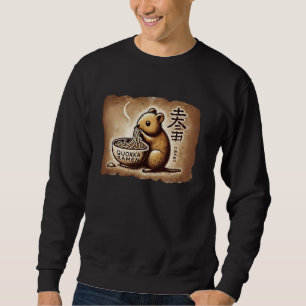 Japanese Cave Art Noodles Lover Wildlife Cute Quok Sweatshirt