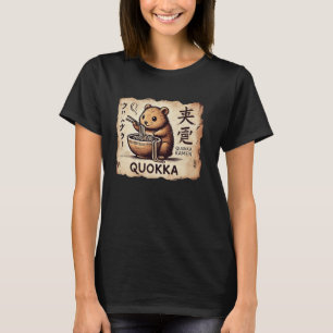 Japanese Cave Art Noodles Lover Wildlife Cute Quok T-Shirt