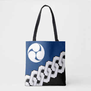 Japanese Chain and Mistudomoe Crest Tote Bag