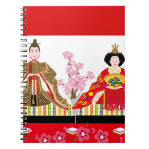 Japanese charm∣hina dolls – celebration of girls'  notebook