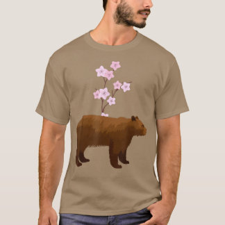 Japanese Cheery Blossom Bear Flower Sakura Trees T-Shirt