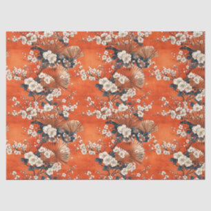 Japanese Cherry Blossom Fan Pattern (1) Tissue Paper