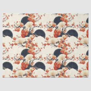 Japanese Cherry Blossom Fan Pattern (6) Tissue Paper