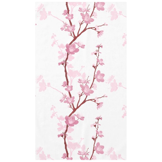 Japanese cherry blossom, gentle pink flower,girly, tablecloth (Front)