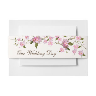Japanese Cherry Blossom Invitation Belly Band