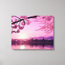 Japanese Cherry Blossom Landscape Serenity