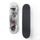 Japanese Cherry Blossom Moon Rose Skull Skateboard