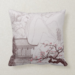 Japanese Cherry Blossom Pillow