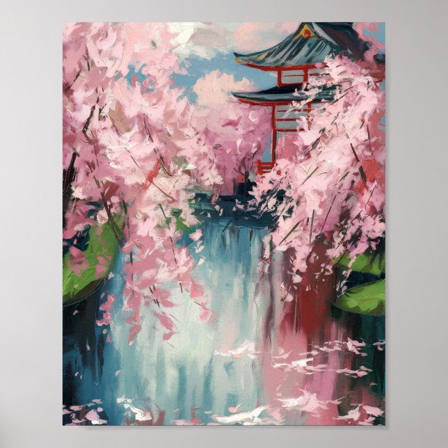 Japanese Cherry Blossom Poster  (Front)