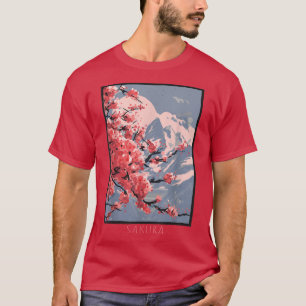 Japanese Cherry Blossom Sakura Flower Tree Nature T-Shirt