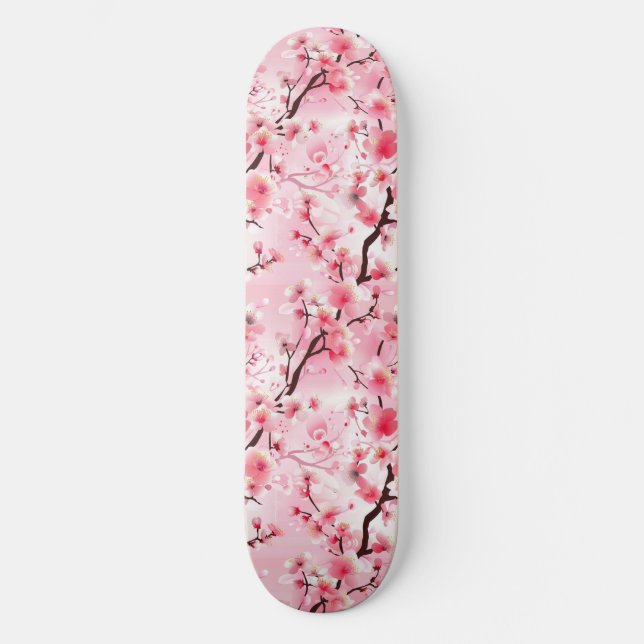 Japanese Cherry Blossom Skateboard (Front)