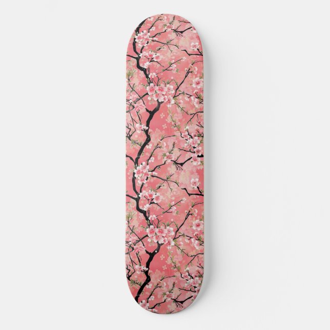 Japanese Cherry Blossom Skateboard (Front)