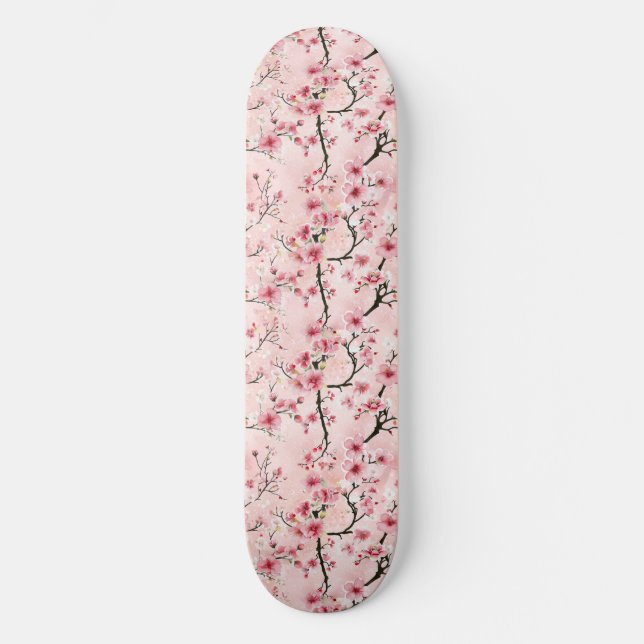 Japanese Cherry Blossom Skateboard (Front)
