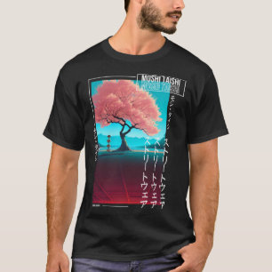 Japanese Cherry blossom Streetwear Aesthetic Fashi T-Shirt