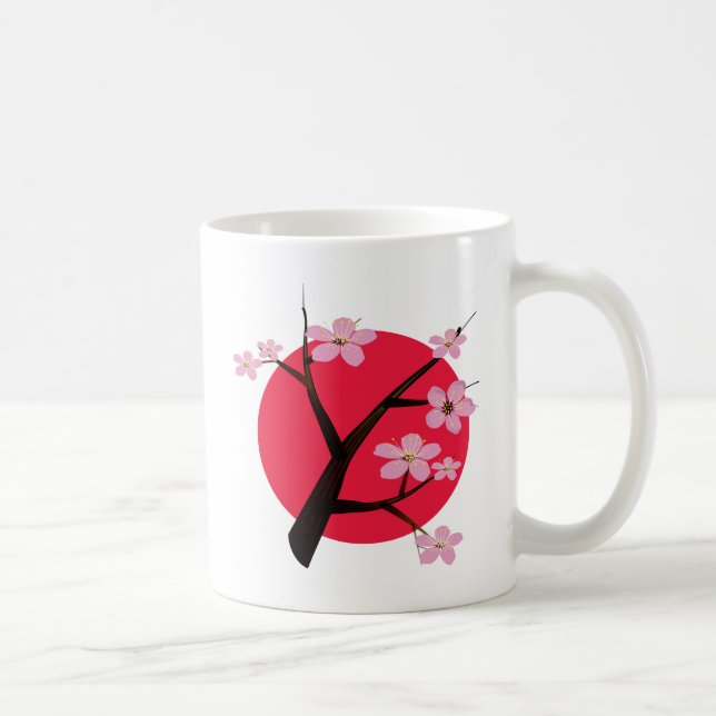 Japanese Cherry Blossom Tattoo Coffee Mug (Right)