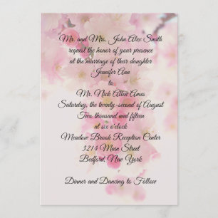 Japanese Cherry Blossom Wedding Invitation
