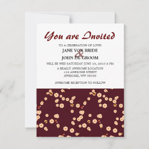 Japanese Cherry Blossoms 4.25 x 5.5 Invitation