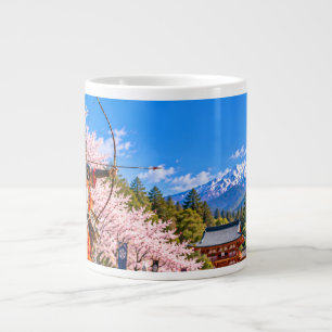 Japanese Cherry Blossoms and Mountain Scenery – Sp Large Coffee Mug