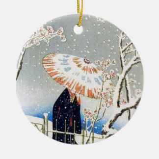 Japanese Cherry Blossoms Ceramic Tree Decoration