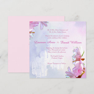 Japanese Cherry Blossoms Custom Wedding Invitation