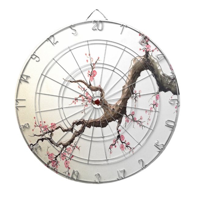 Japanese Cherry Blossoms Dartboard (Front)