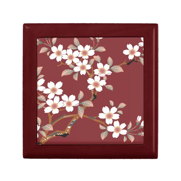 Japanese Cherry Blossoms Gift Box Zazzle.co.uk