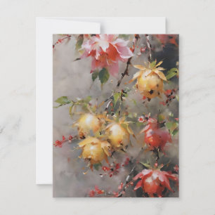 Japanese Cherry Blossoms Holiday Card