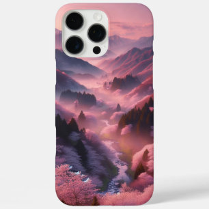 Japanese Cherry Blossoms in a Mountain Forest iPhone 16 Pro Max Case