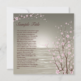 Japanese Cherry Blossoms Invitation 01