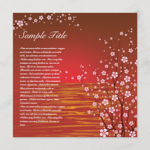 Japanese Cherry Blossoms Invitation 02