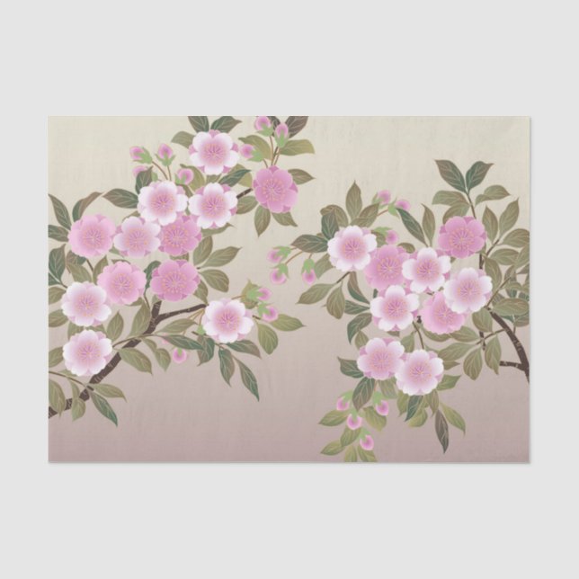 Japanese Cherry Blossoms Tissue Paper (Front)