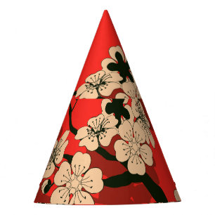 Japanese Cherry Branch: Stylish Party Hat