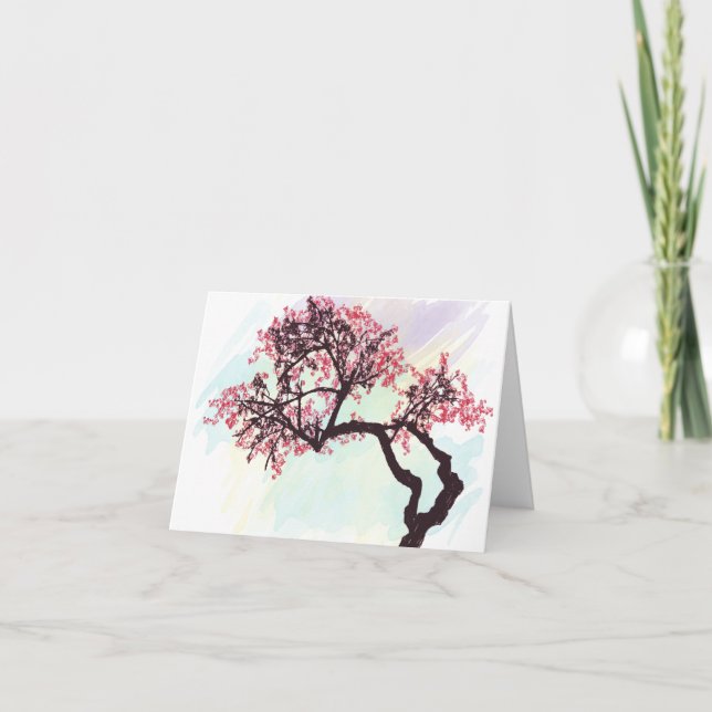 Japanese Cherry Tree Blossom Notecard (Front)
