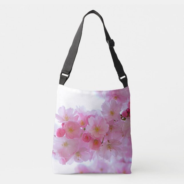 Japanese Cherry Tree Flower Crossbody Bag (Front)