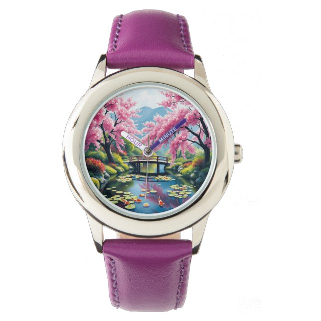 Japanese Cherry Tree Garden eWatch Watch (Front)
