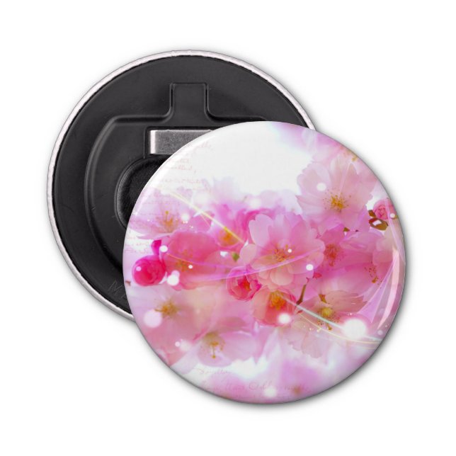 Japanese Cherry Tree with Pastel Pink Blossoms Bottle Opener (Front)