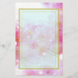 Japanese Cherry Tree with Pastel Pink Blossoms Stationery