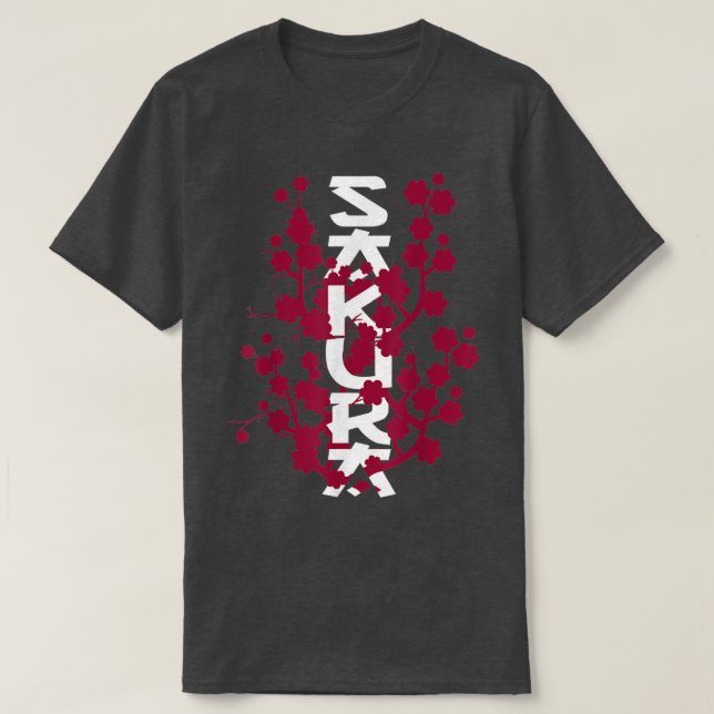 Japanese Cherrys Blossom Sakura Tree Art Spring  T-Shirt (Design Front)