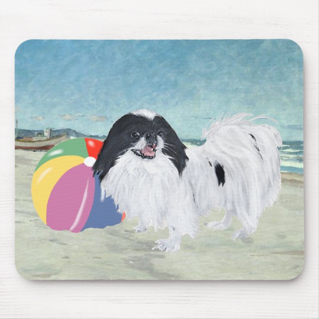 Japanese Chin Beach Ball Mouse Mat (Front)