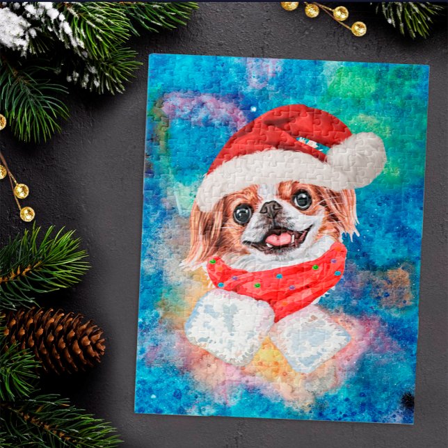 Japanese Chin Breed Dog Christmas Jigsaw Puzzle (Creator Uploaded)