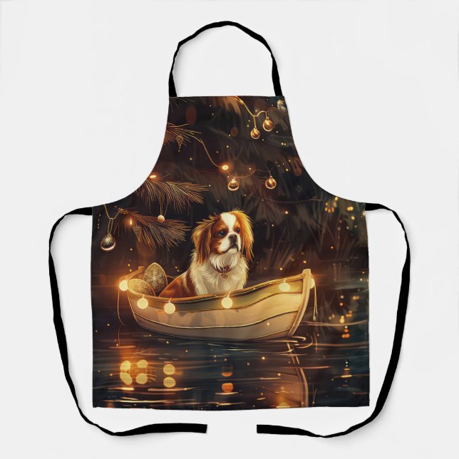 Japanese Chin Christmas Festive Voyage  Apron (Front)