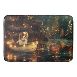 Japanese Chin Christmas Festive Voyage Bath Mat