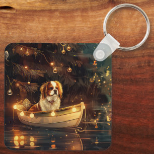 Japanese Chin Christmas Festive Voyage  Key Ring